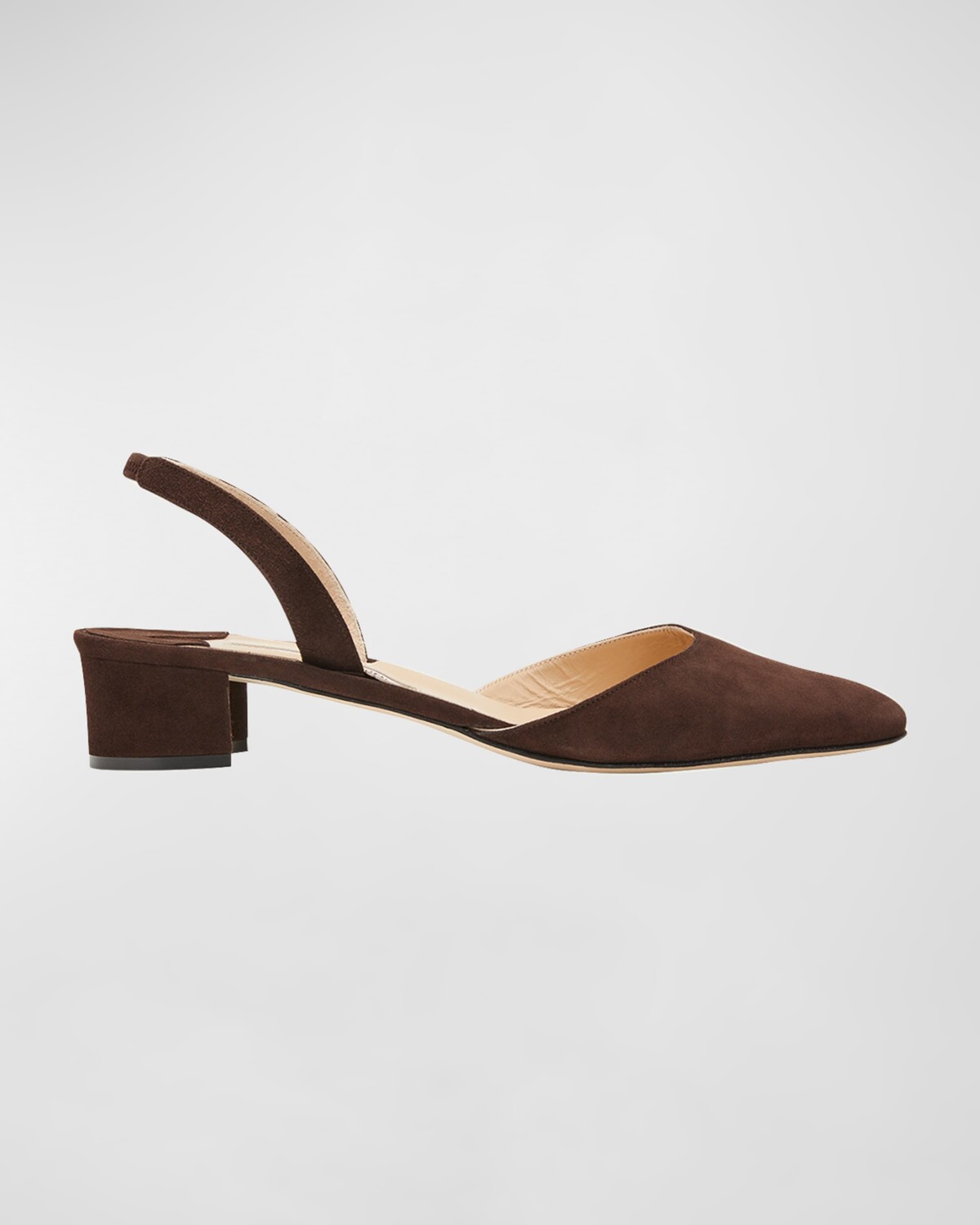 

Замшевые балетки Aspro с открытой пяткой Manolo Blahnik, цвет Dark Brown