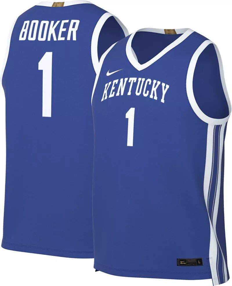 Мужская баскетбольная майка Nike Kentucky Wildcats Devin Booker #1Blue Limited мужская баскетбольная майка royal kentucky wildcats limited nike