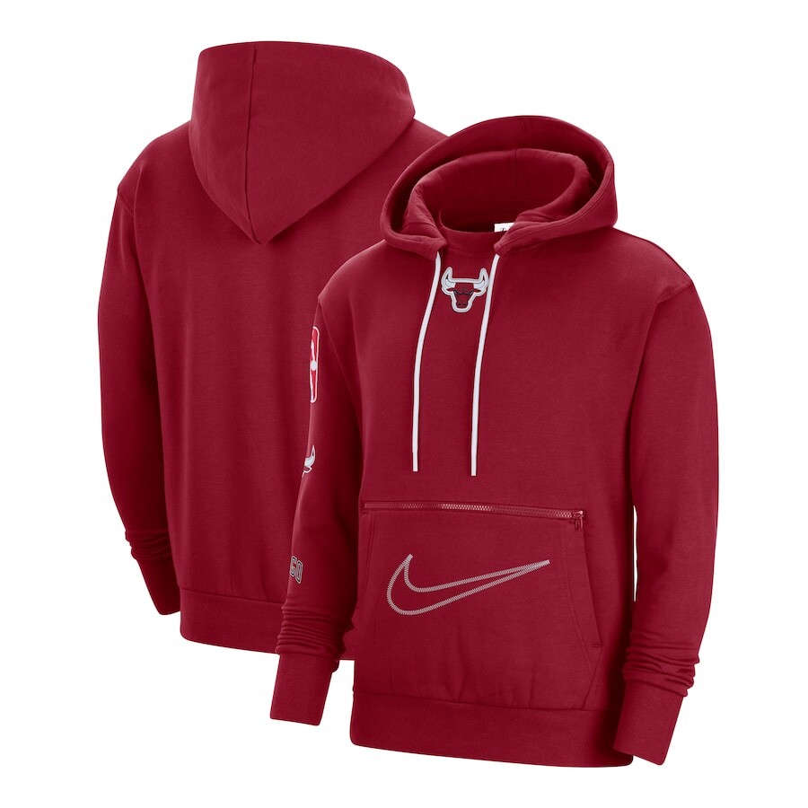 

Пуловер с капюшоном Nike Chicago Bulls, красный