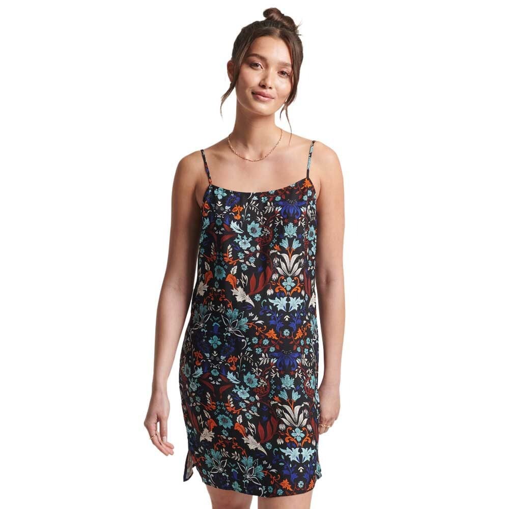 

Платье Superdry Studios Cupro Mini Slip, черный