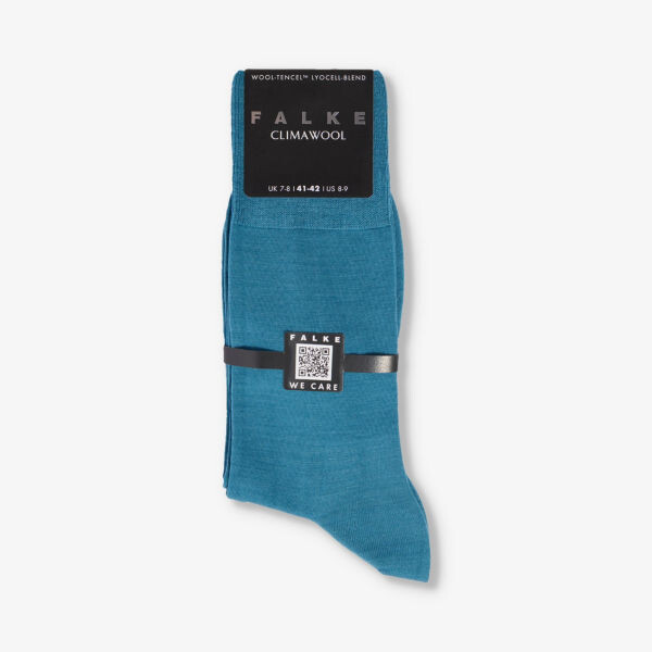

Носки эластичной вязки с фирменной подошвой Climawool Falke, цвет peacock