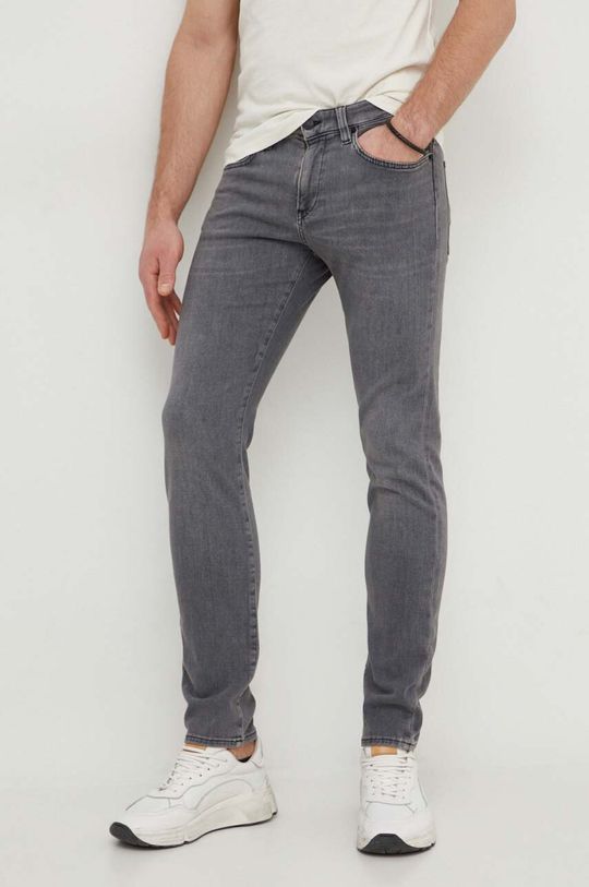 Джинсы Boss, серый джинсы стрейч женские узкие брюки из денима с завышенной талией облегающие брюки карандаш эластичные джинсы с вырезами
