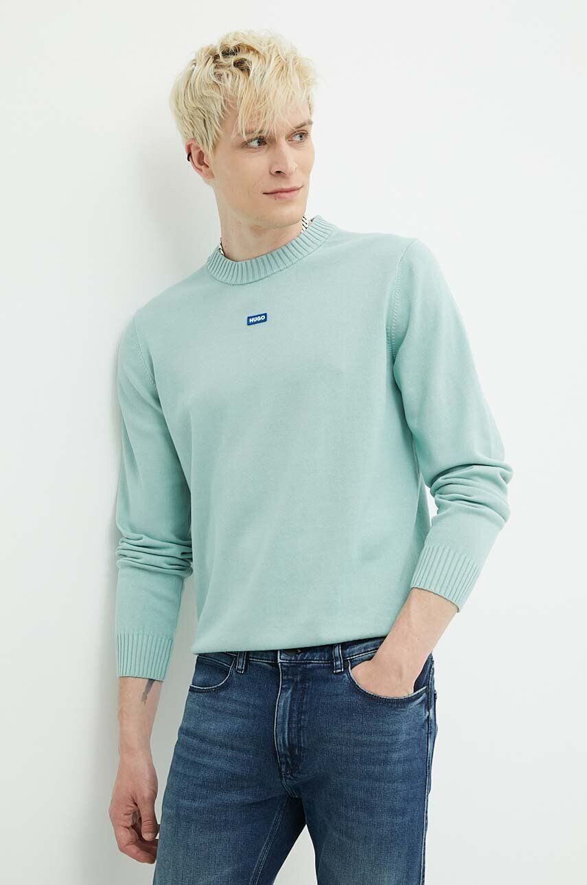 

Hugo Синий хлопковый свитер Hugo Blue, зеленый