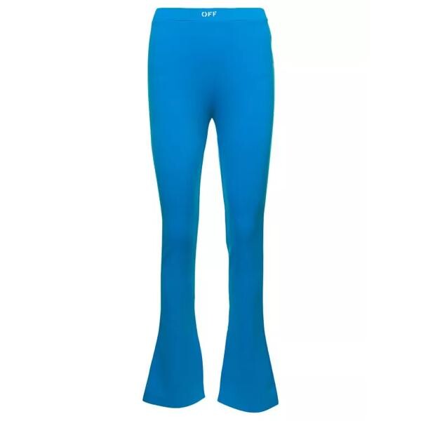 

Брюки light flared leggings with contrasting logo p Off-White, синий