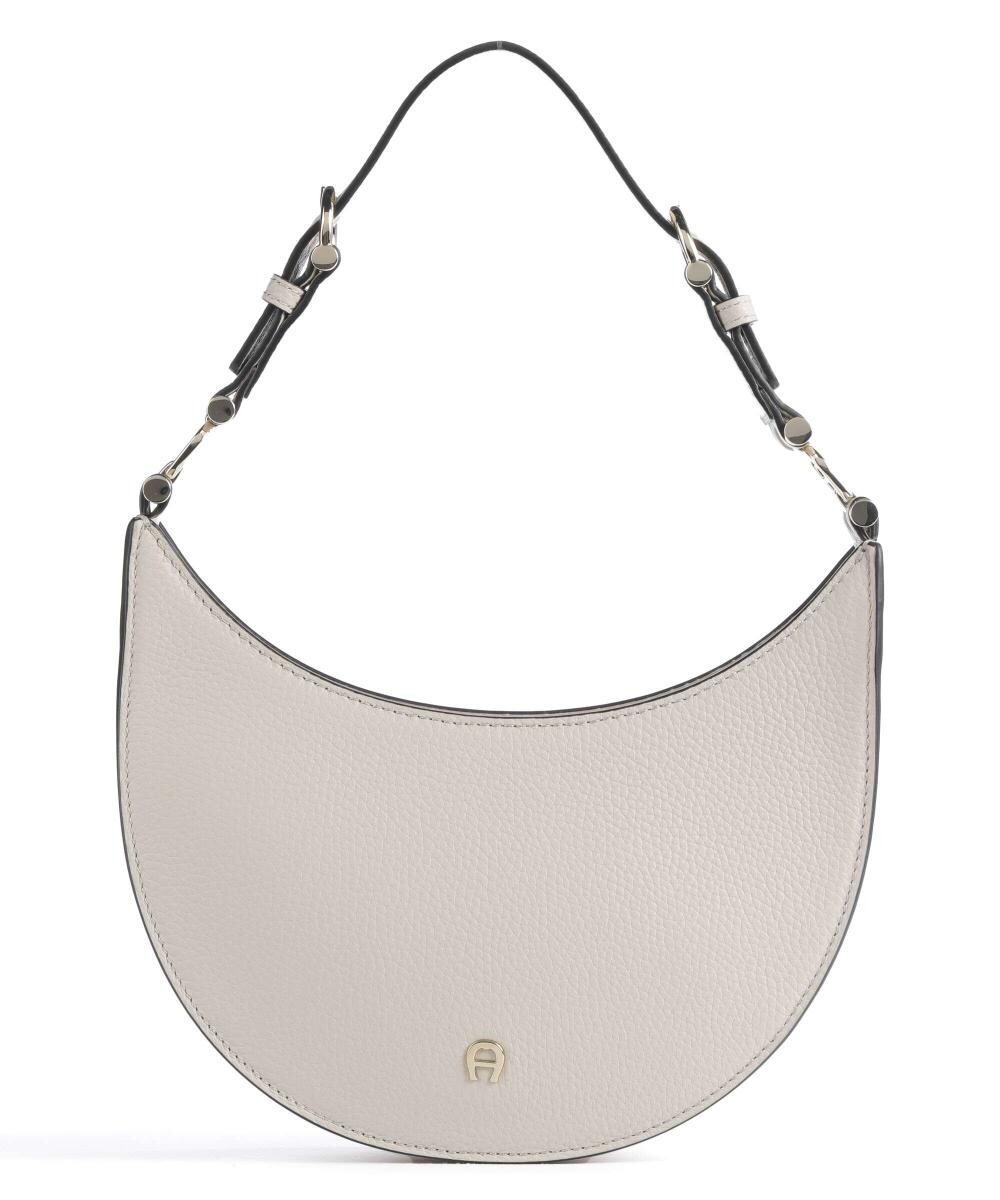 

Сумка-ведро Delia S из зерненой яловой кожи Aigner, белый