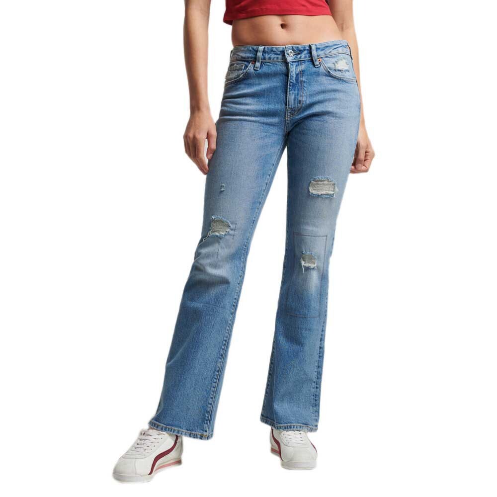 

Джинсы Superdry Vintage Mid Rise Slim Flare, синий