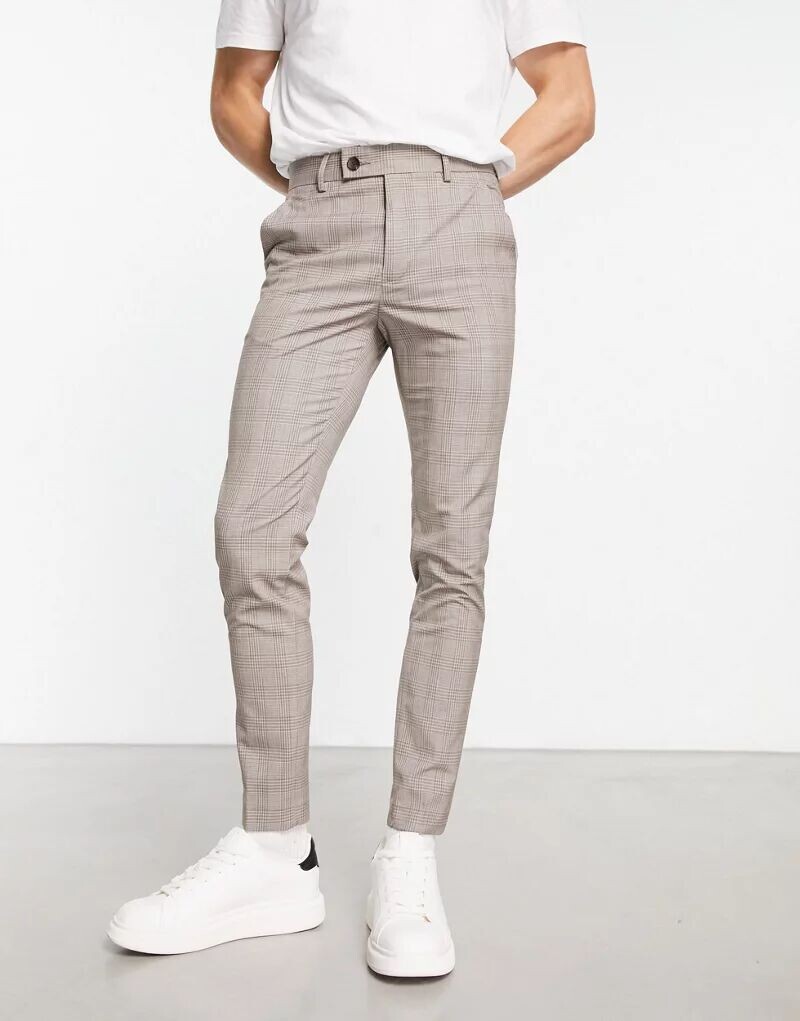 

Элегантные суперузкие брюки скинни ASOS в клетку принца Уэльского