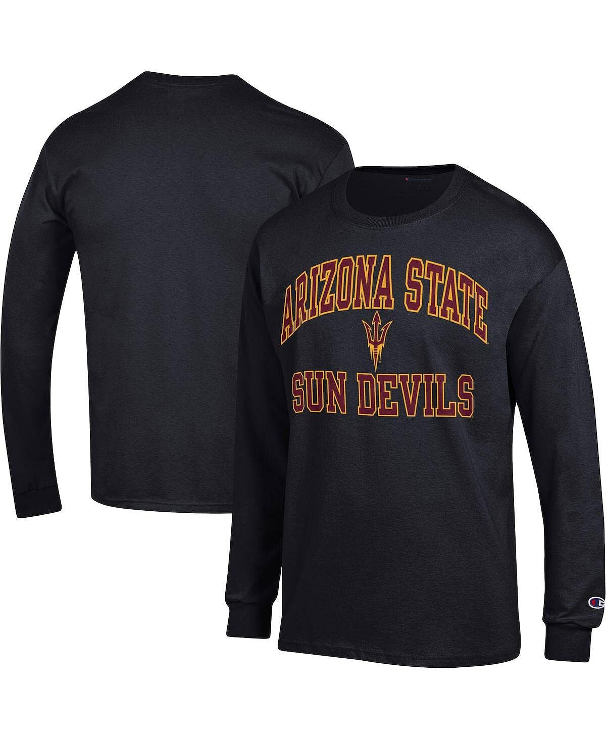 

Мужская черная футболка с длинным рукавом Arizona State Sun Devils High Motor Champion