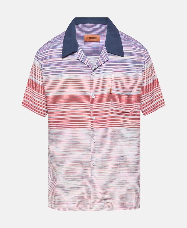 

Рубашка с короткими рукавами – свободный крой Missoni, светло-синий