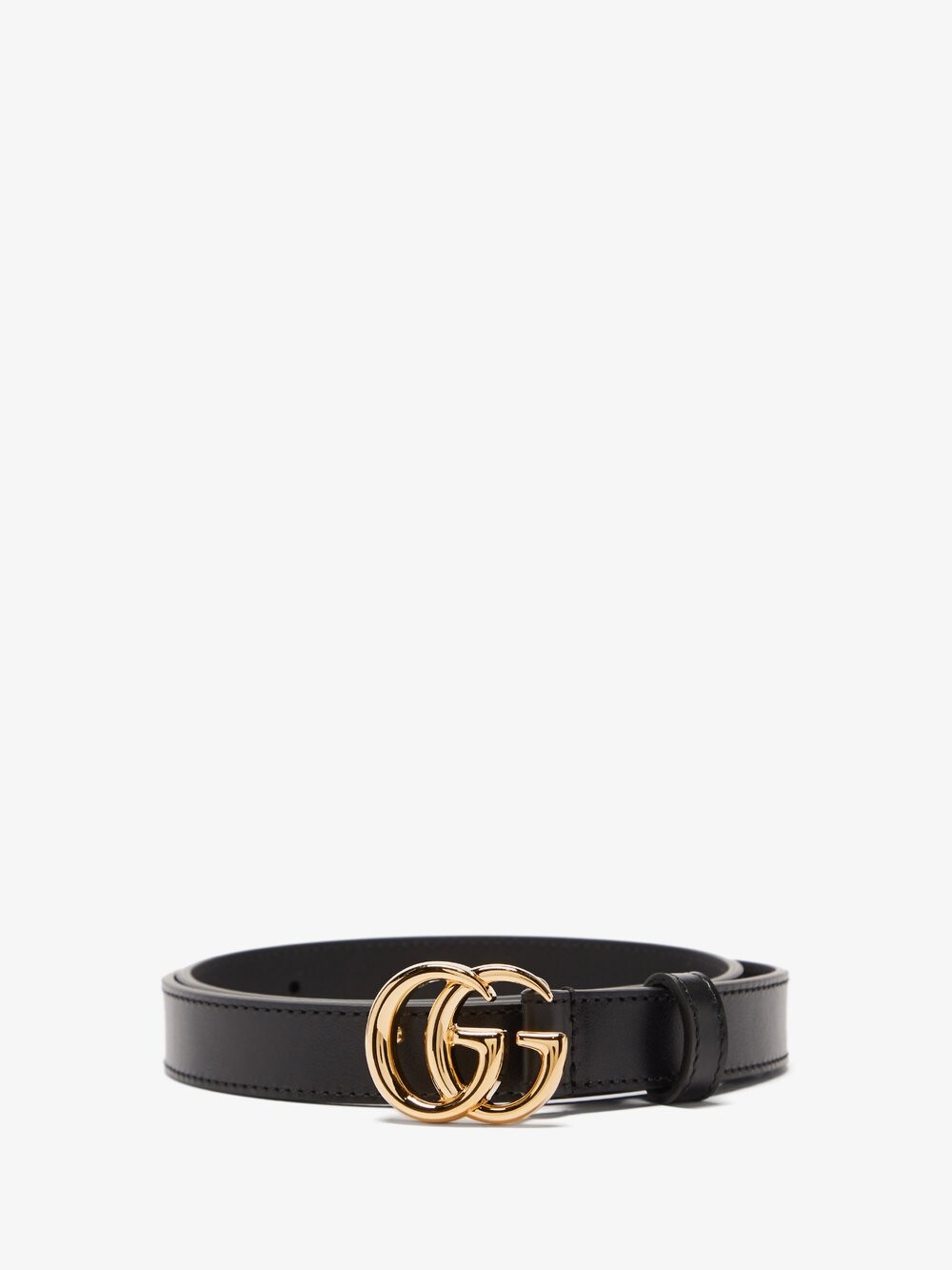 

Кожаный ремень с узором gg marmont Gucci, черный