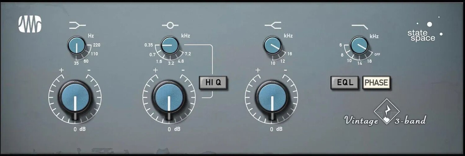 

Плагин PreSonus Vintage с 3-полосным эквалайзером Fat Channel