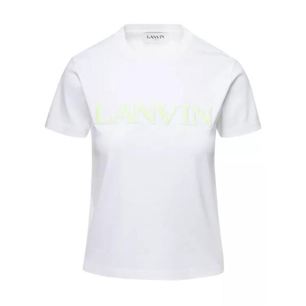 

Футболка classic fit t-shirt with printed logo in cot Lanvin, белый
