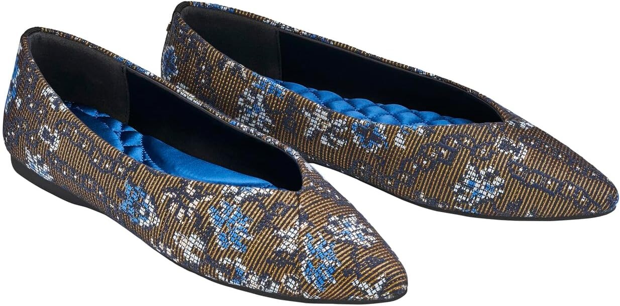 

Балетки Goldfinch Polyester Flat Birdies, цвет Blue Floral Needlepoint