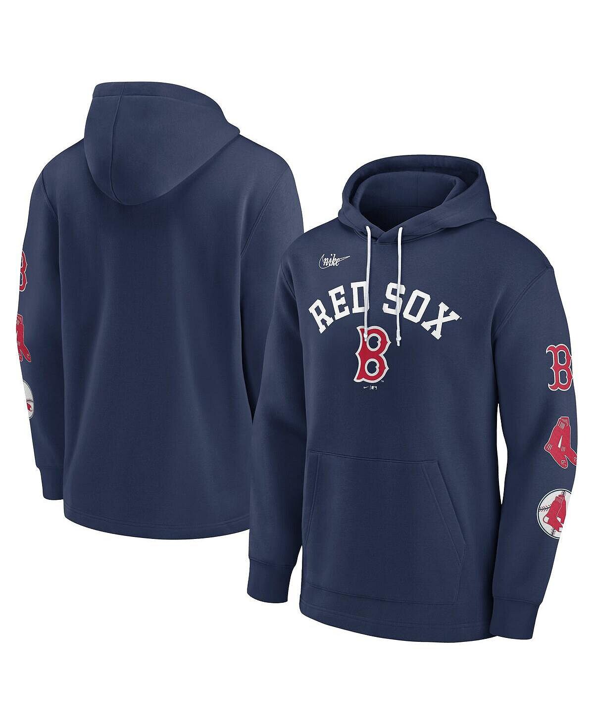 

Мужской темно-синий пуловер с капюшоном Boston Red Sox Rewind Lefty Nike