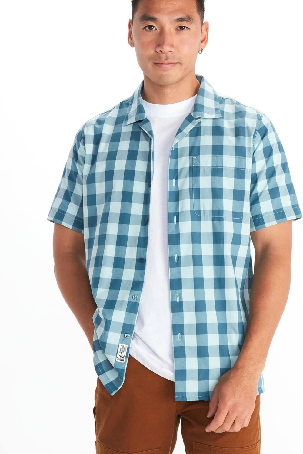 

Рубашка Muir Camp Novelty Short Sleeve Marmot, цвет Cloud Blue/Dusty Teal
