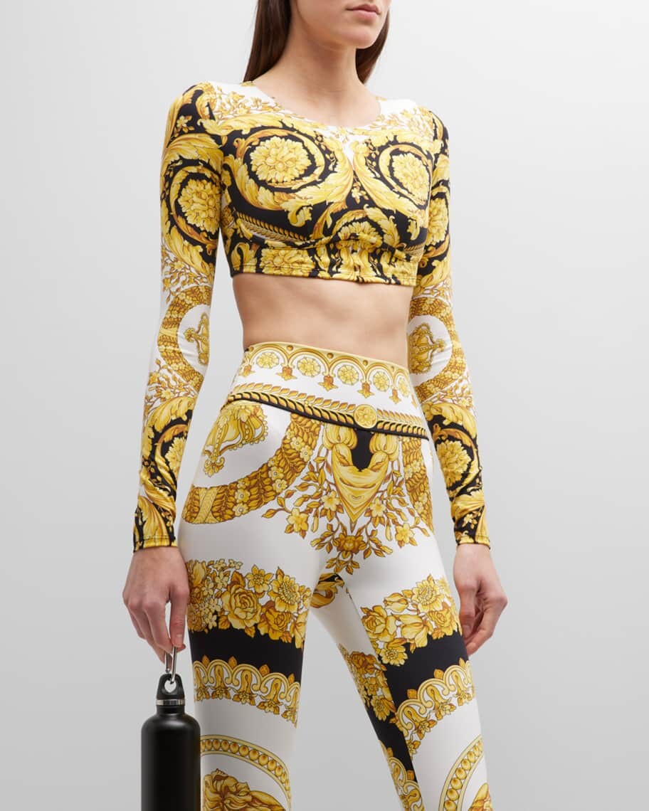 

Укороченный топ Barocco с длинными рукавами Versace