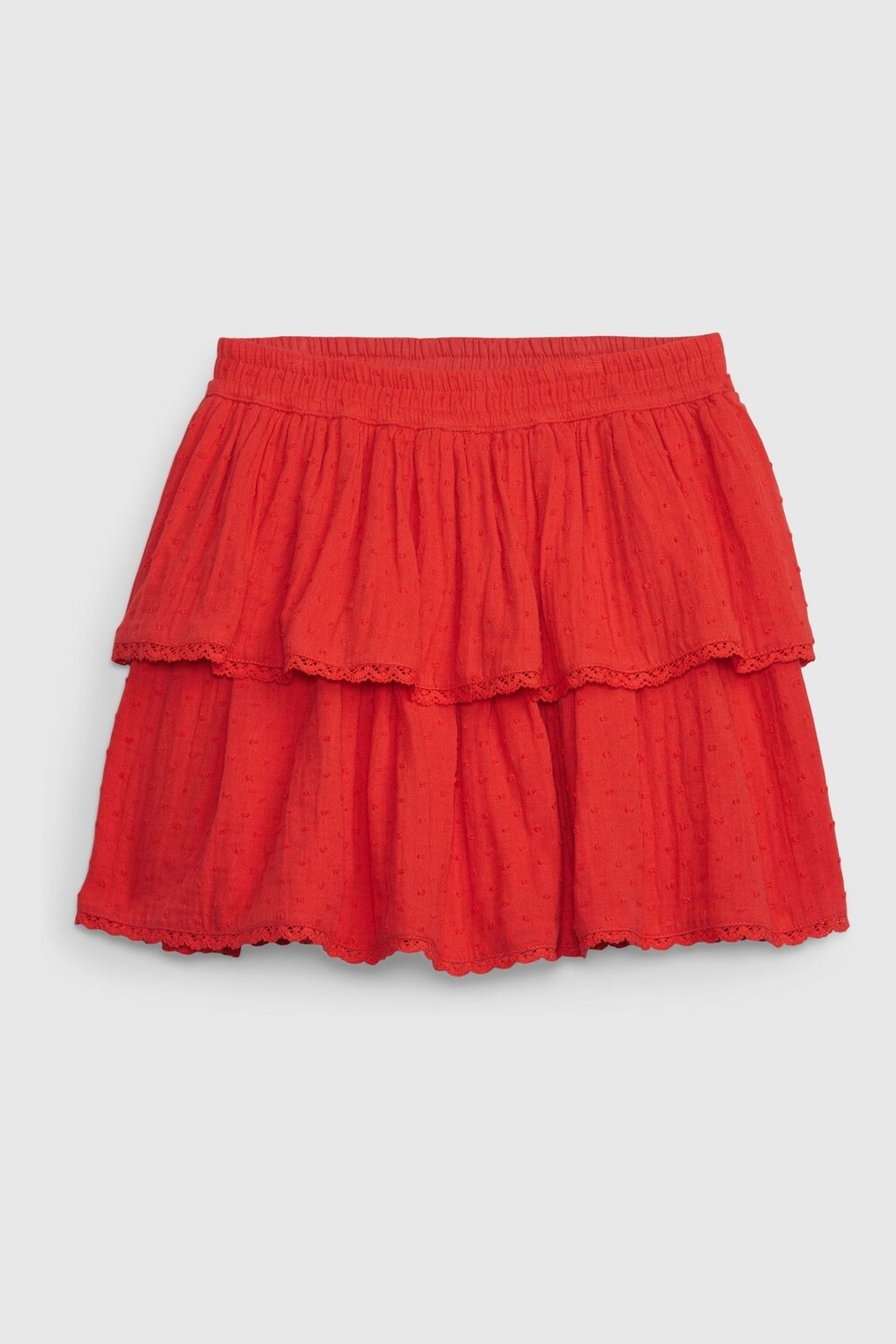 

Плиссированная юбка из жатой ткани Gap, красный