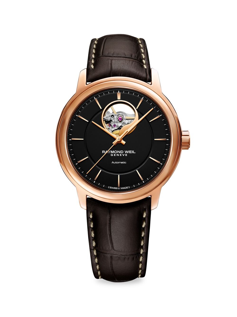 

Часы Maestro Balance Wheel с двухцветным браслетом из нержавеющей стали Raymond Weil, коричневый