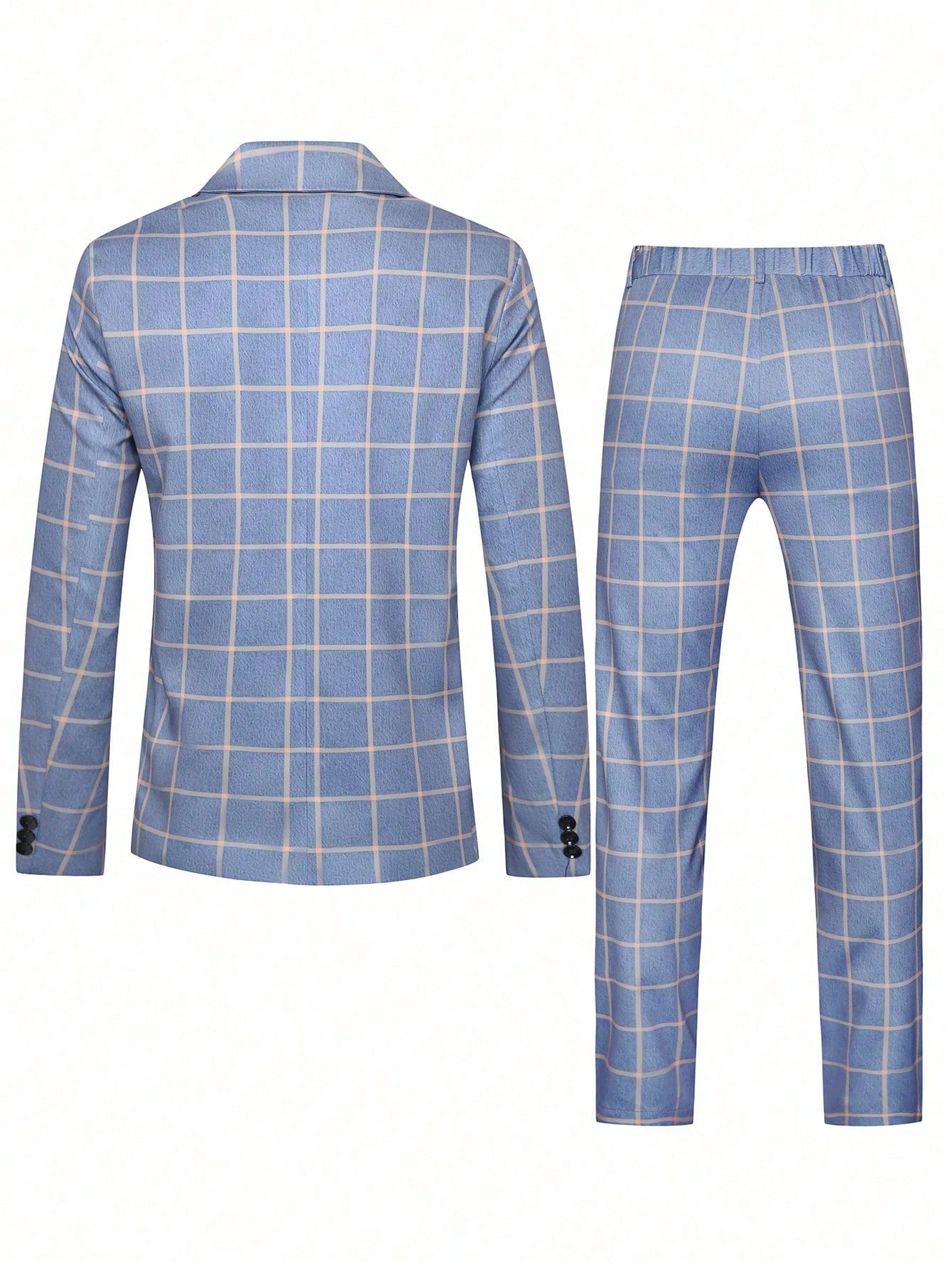 Мужской комплект из пиджака и брюк Manfinity Mode с зубчатыми лацканами, синий
