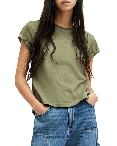

Футболка Anna с манжетами на рукавах ALLSAINTS, цвет Green
