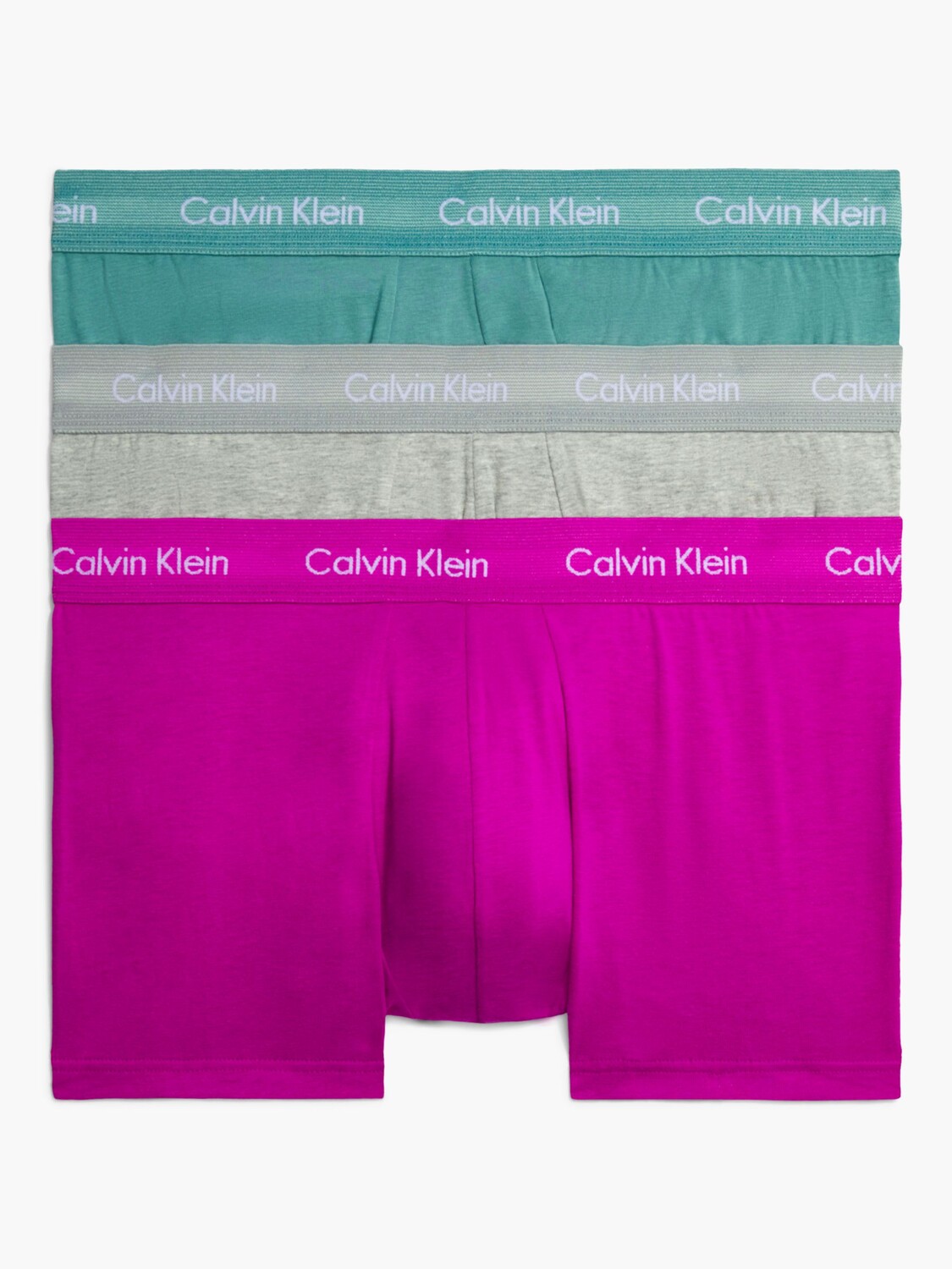 

Трусики-боксеры из хлопка стрейч Calvin Klein, астра/серый/зеленый