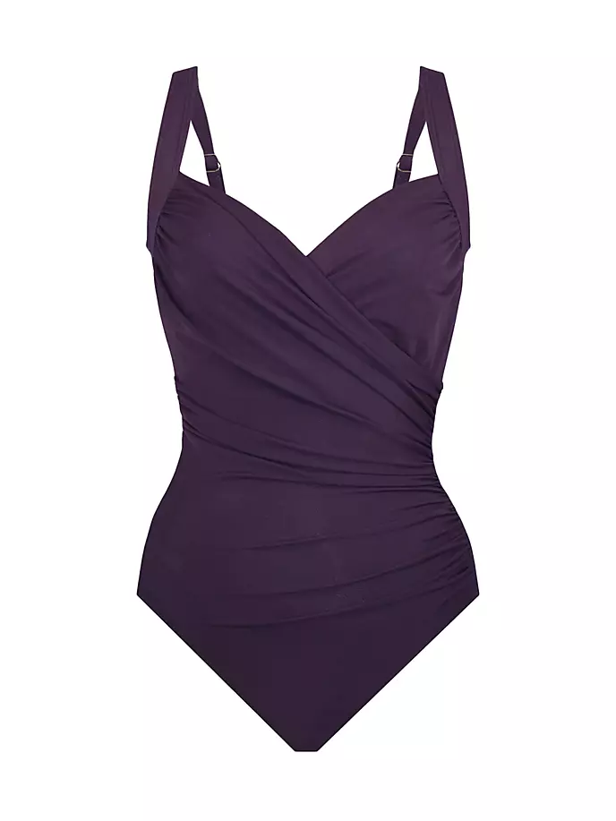 Сплошной купальник Sanibel Miraclesuit Swim, Plus Size, фиолетовый