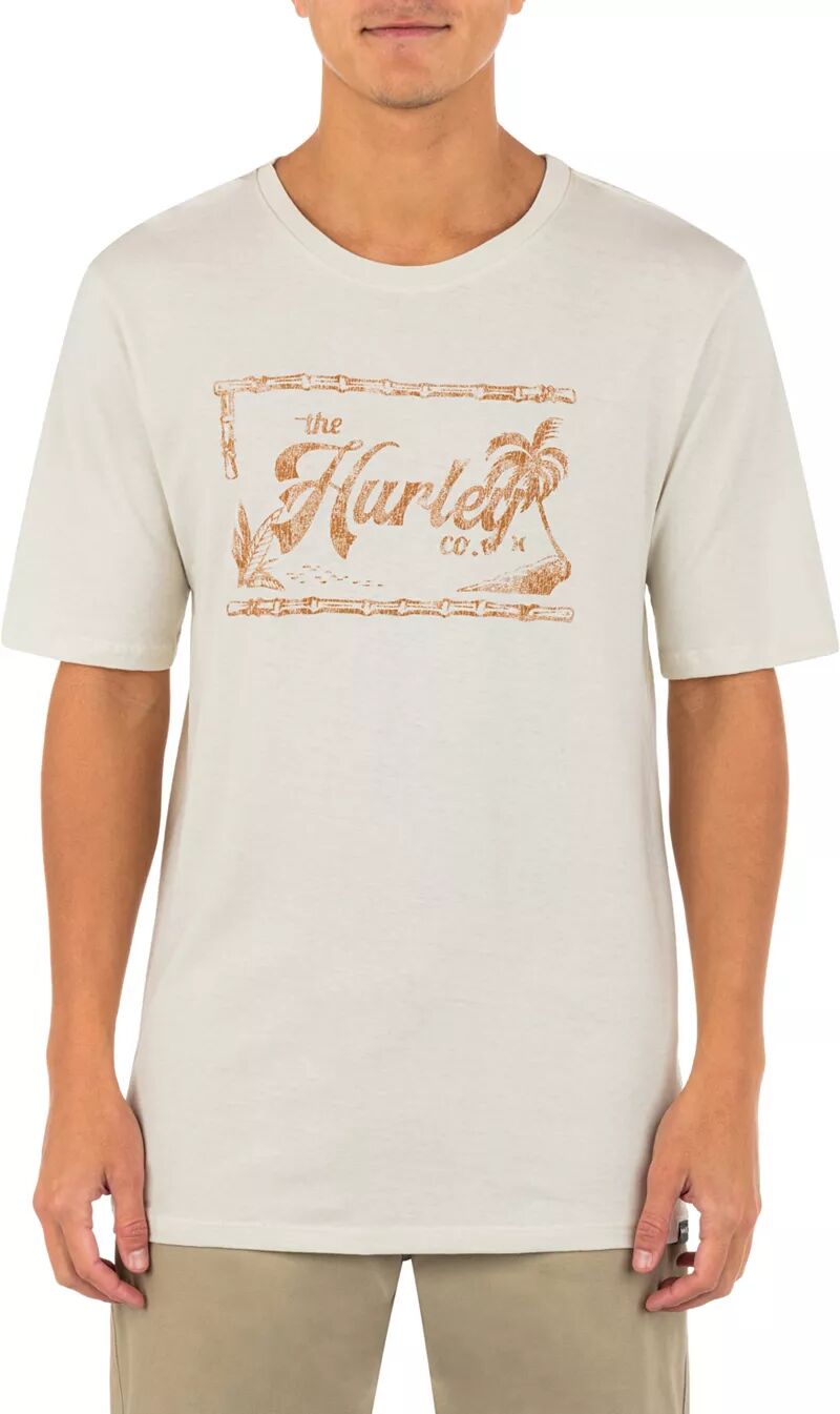 Мужская повседневная стираная футболка Hurley с короткими рукавами в винтажном стиле