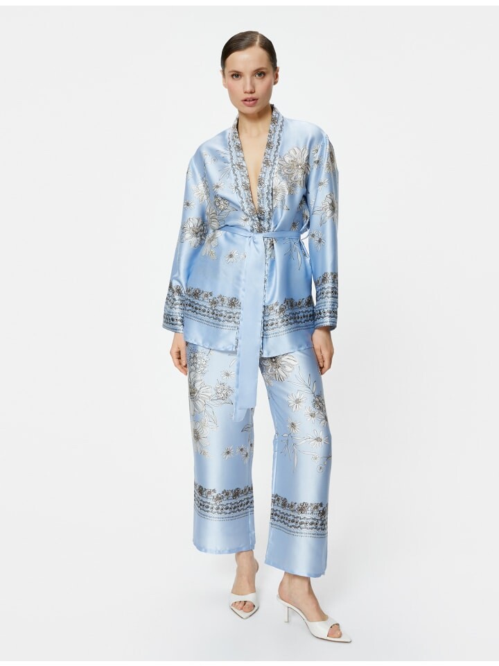 

Блейзер KOTON Kimono, цвет blau gemustert