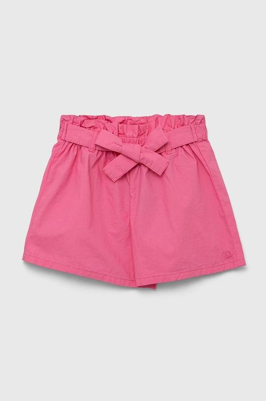 

Детские хлопковые шорты United Colors of Benetton, розовый