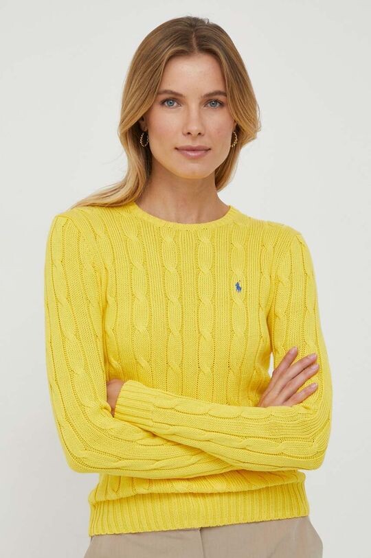 

Хлопковый свитер Polo Ralph Lauren, желтый