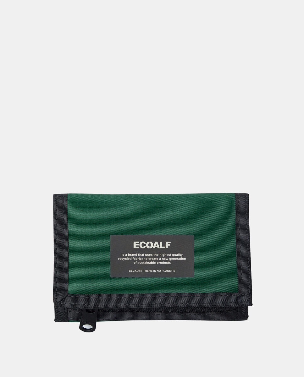 

Кошелек на липучке зеленого цвета из переработанных материалов Ecoalf, зеленый