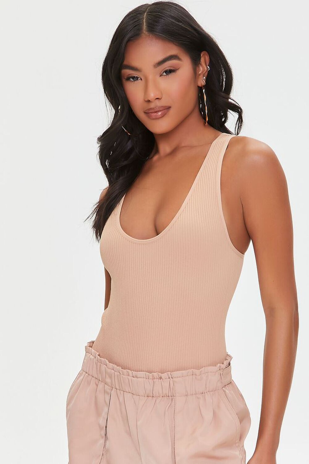 

Трикотажное боди-майка в рубчик Forever 21