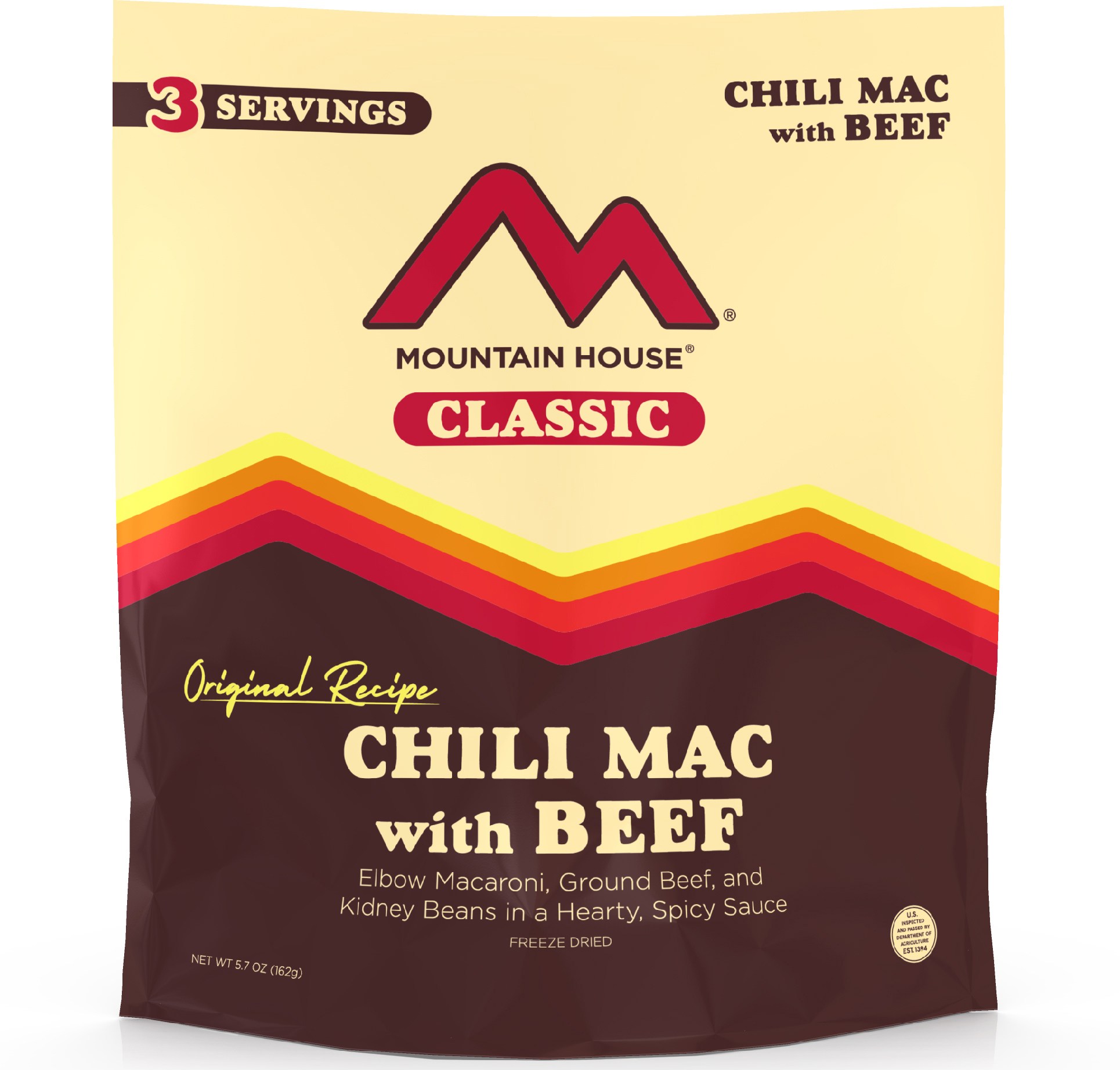 Классический чили-мак с говядиной – 3 порции Mountain House