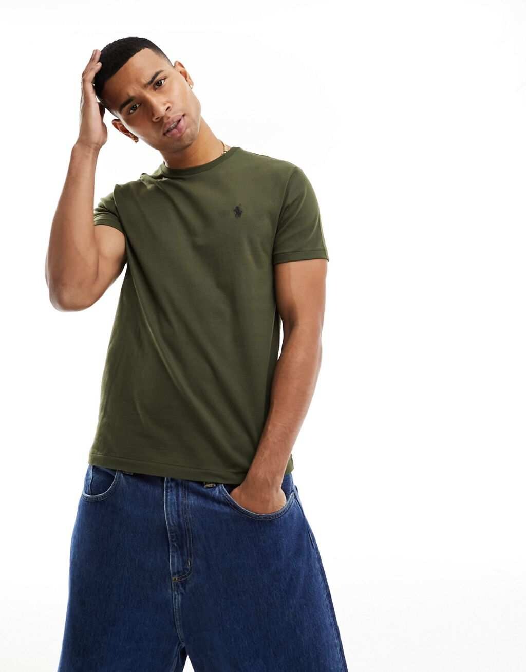 

Зеленая футболка с логотипом Polo Ralph Lauren, Зеленый