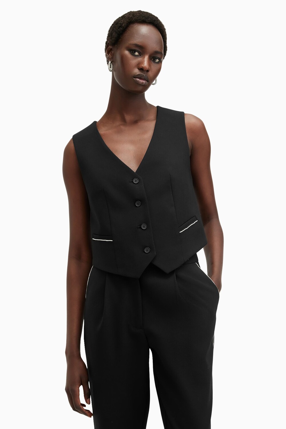 

Жилет Allsaints Atlas Krys All Saints, черный