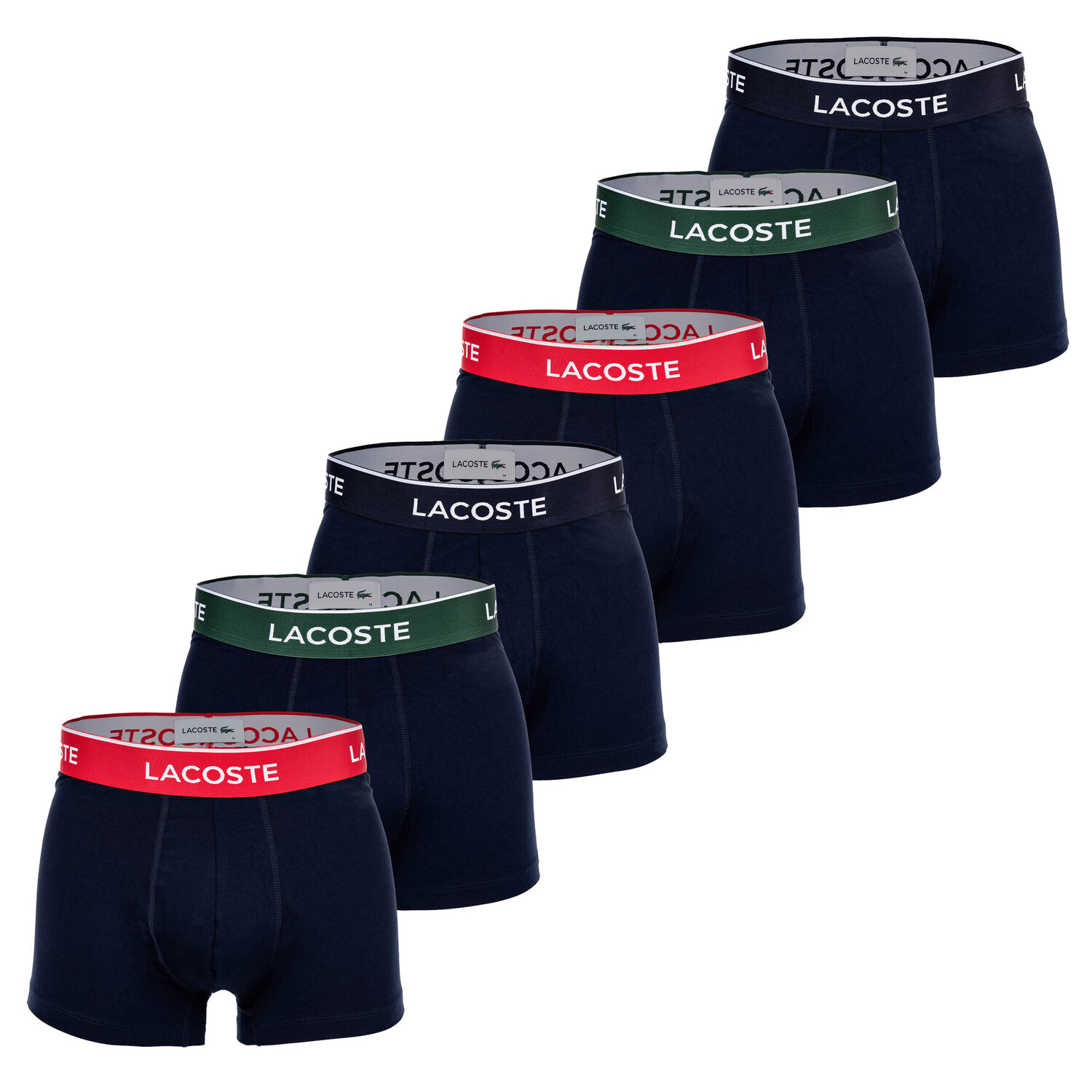 

Боксеры Lacoste Boxershort 6 шт, цвет Dunkelblau/Grün/Rot