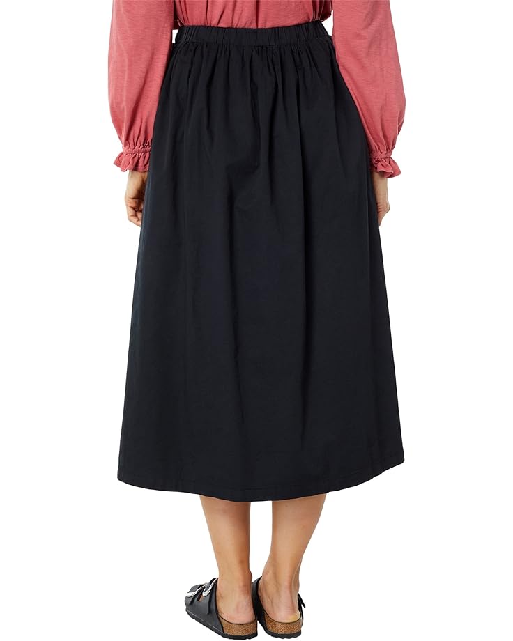Юбка SUNDRY Woven Full Skirt with Side Slit, черный цена и фото