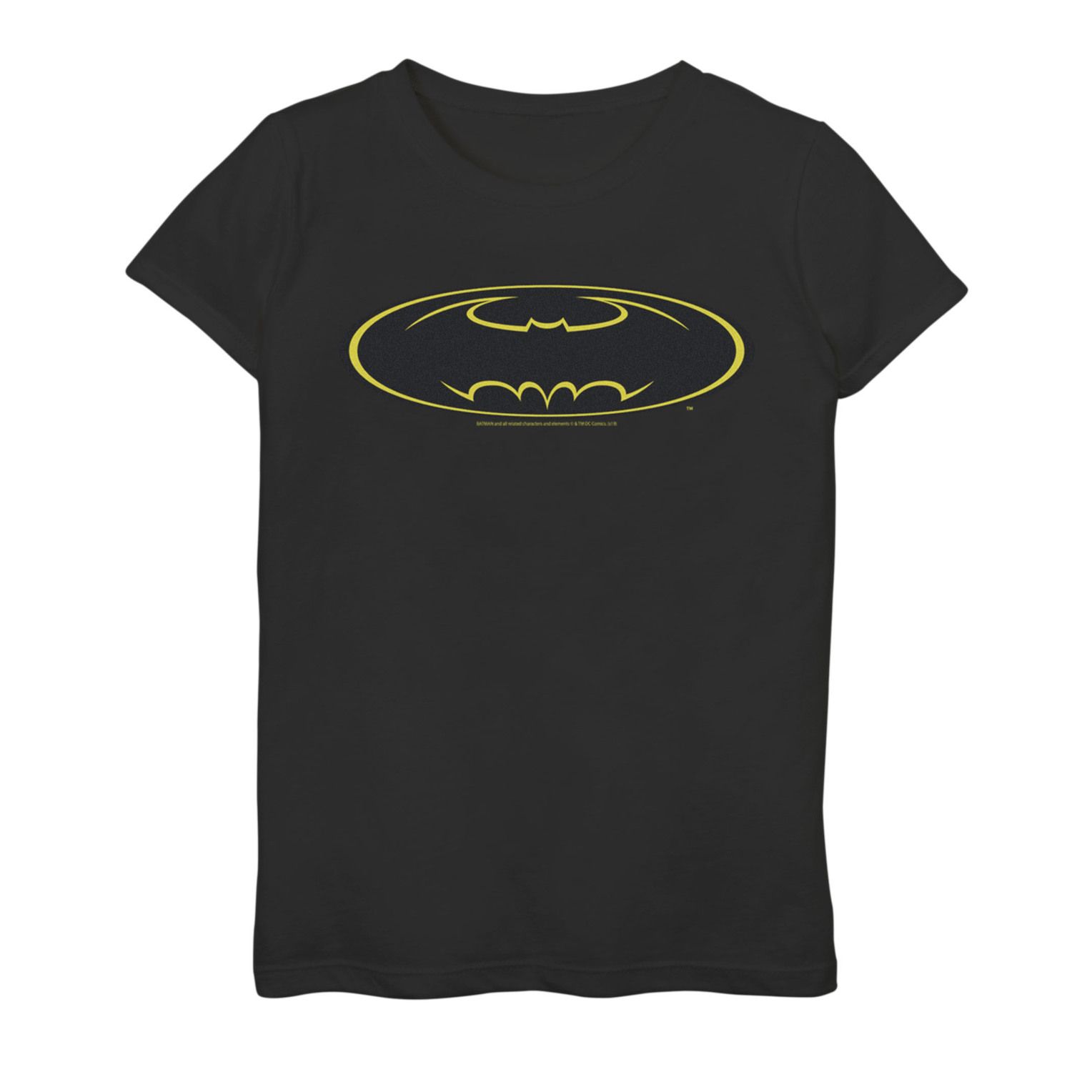 Желтая футболка с графическим рисунком на груди и логотипом DC Comics для девочек 7–16 лет с Бэтменом DC Comics футболка с геометрическим плакатом и графическим рисунком dc comics для девочек 7–16 лет с бэтменом dc comics