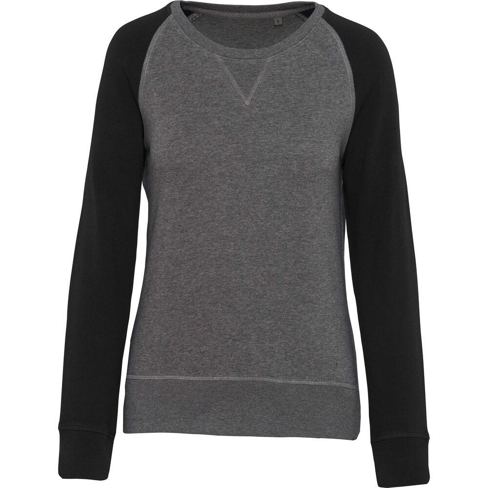 

Толстовка Kariban Round Neck Bicolore, серый