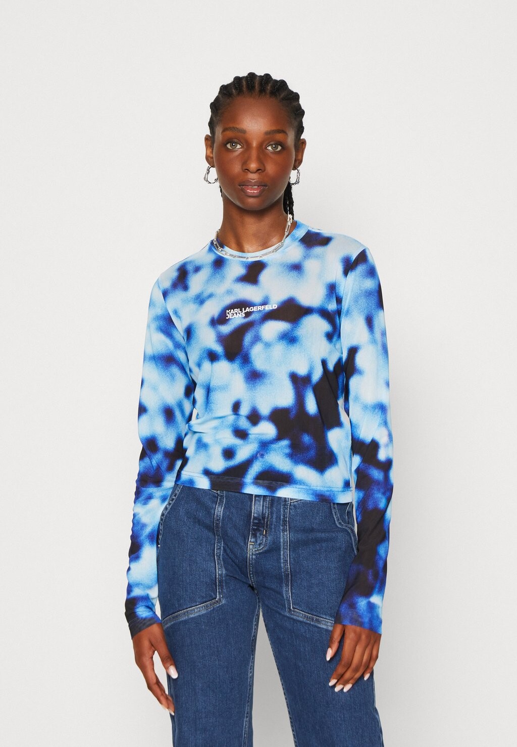 

Топ с длинными рукавами Karl Lagerfeld Jeans BLURRED, синий