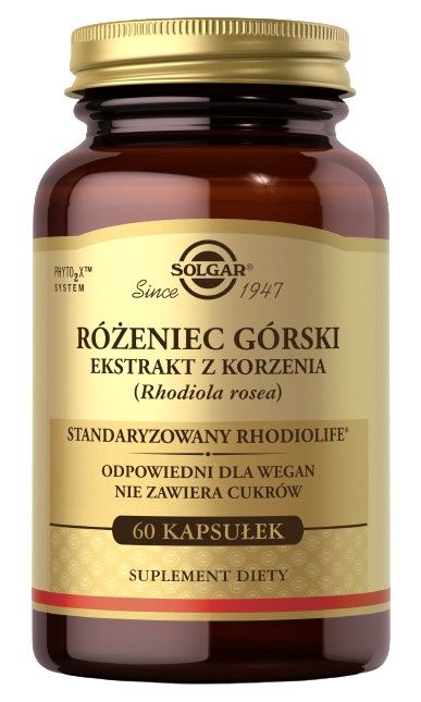 Подготовка к памяти и концентрации Solgar Rhodiola (Różeniec Górski), 60 шт