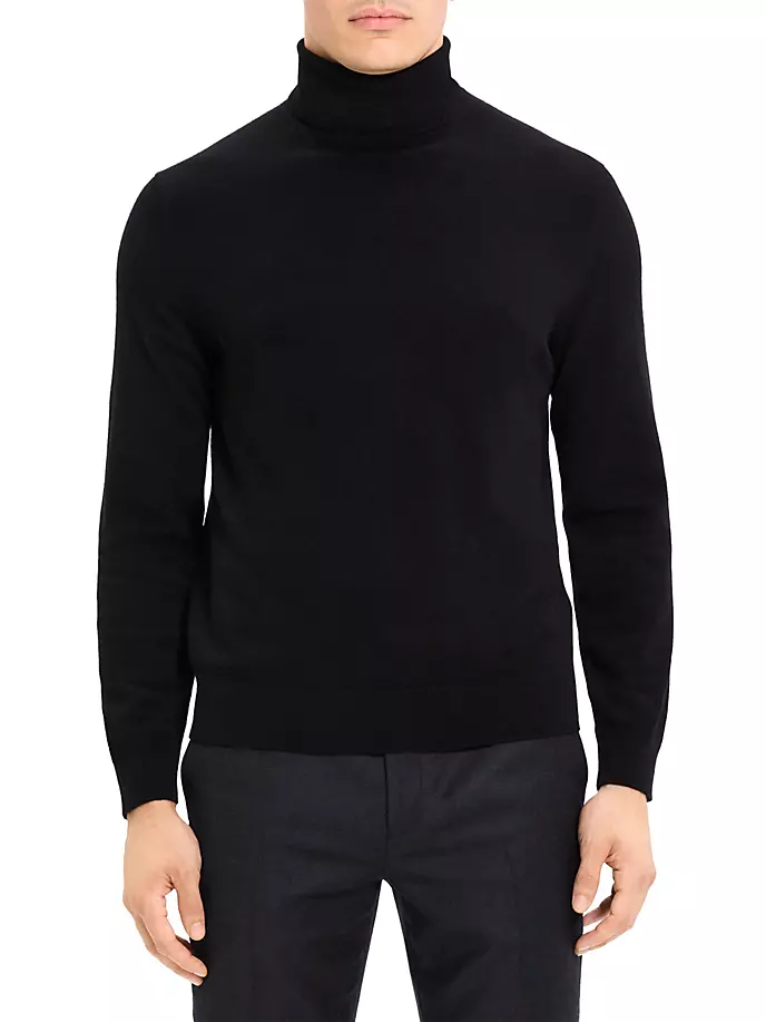 Кашемировый свитер Hilles с высоким воротником Theory, черный
