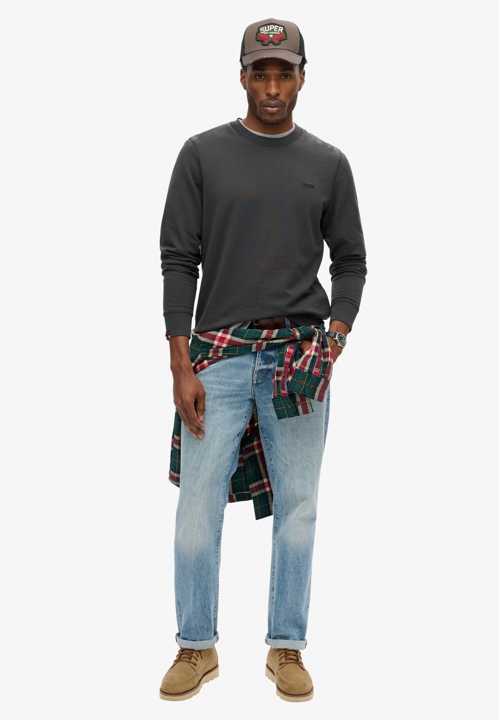 

Толстовка с капюшоном ESSENTIAL Superdry, цвет Washed Black