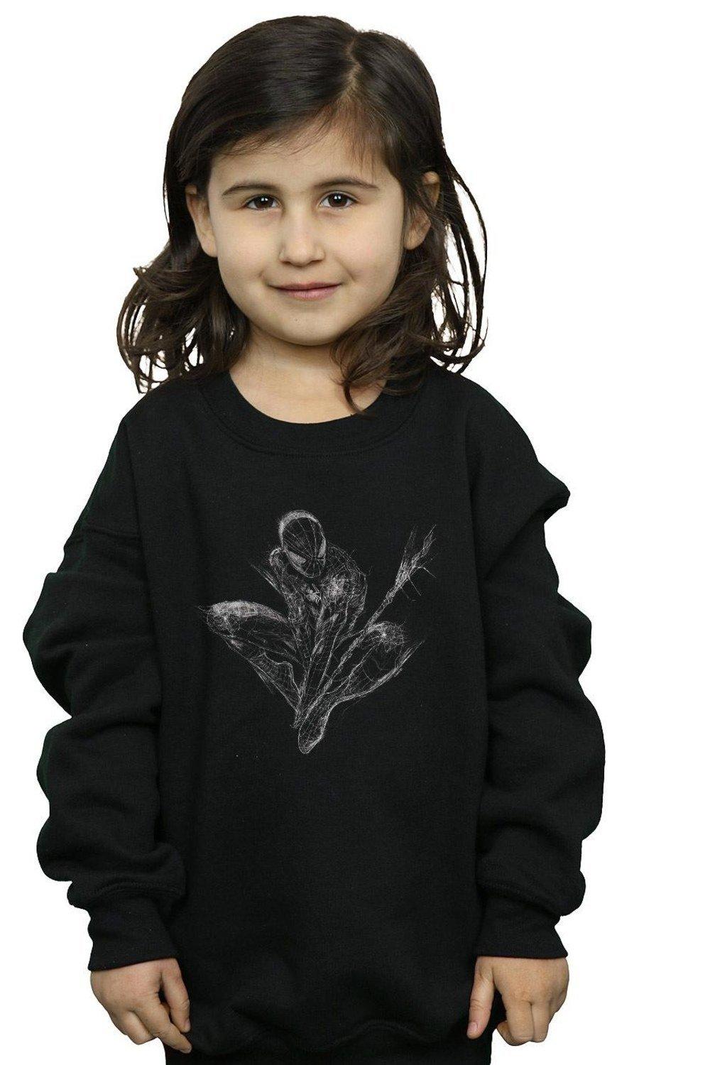 Толстовка с коротким рукавом Spider-Man Web Marvel, черный футболка с коротким рукавом для мальчика spider man графитовая