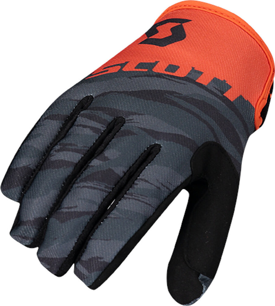 Детские перчатки для мотокросса 350 Dirt Scott, черный/оранжевый перчатки scott с утеплением размер m черный