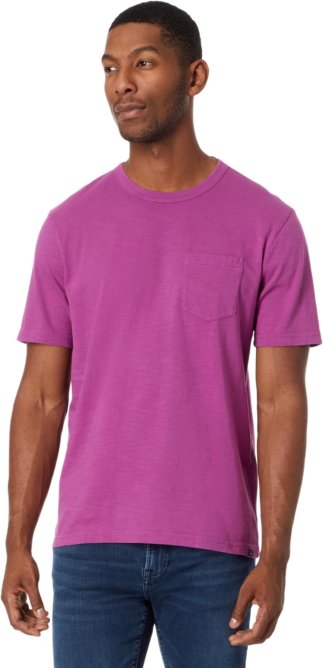 цена Выцветшая футболка с карманами Faherty, цвет Deep Berry