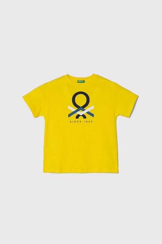 

United Colors of Benetton Детская хлопковая футболка, желтый