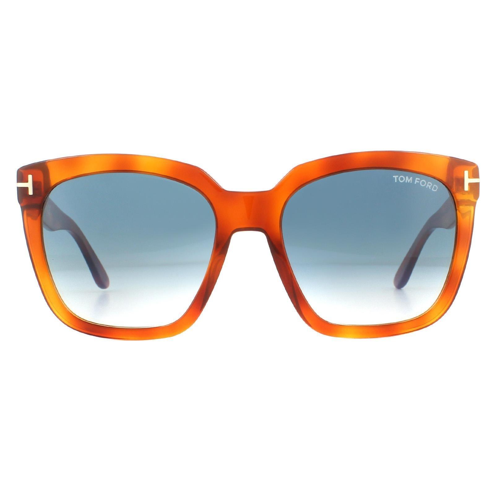Квадратные блонд-солнцезащитные очки Havana с градиентом синего цвета Tom Ford, коричневый щипцы remington ci 53w
