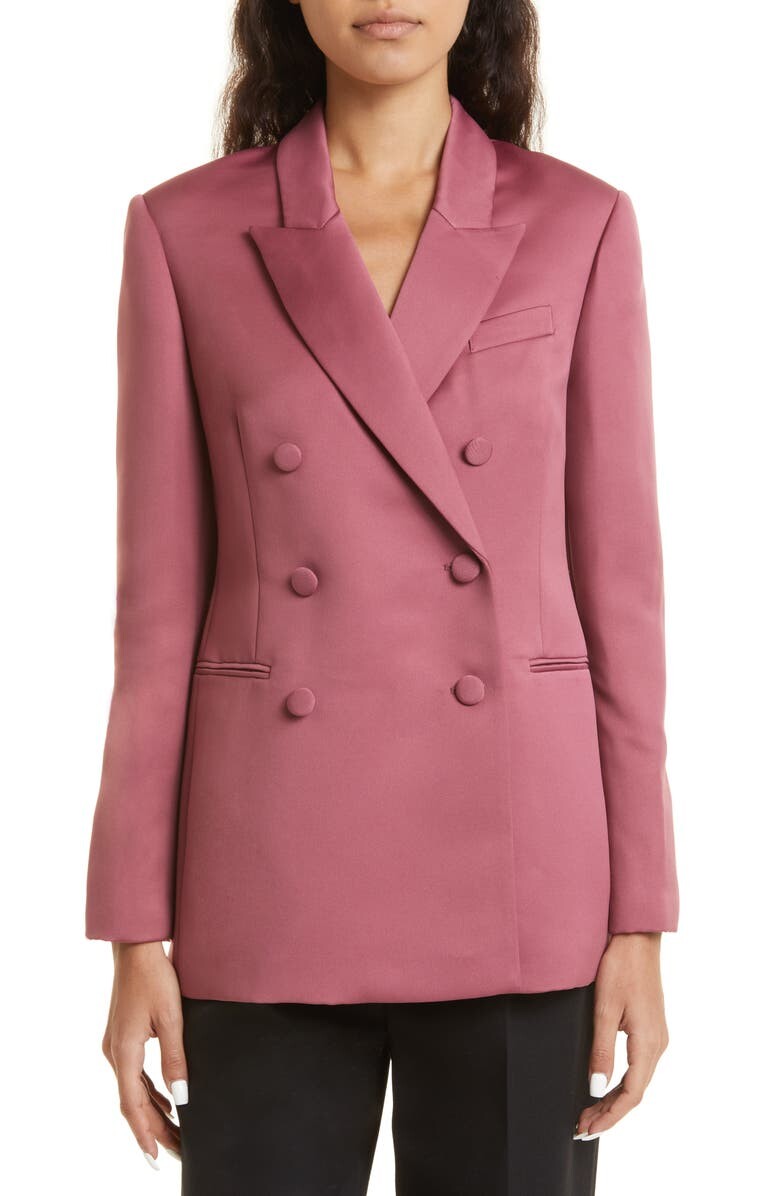 

Двубортный атласный блейзер Seraph TED BAKER LONDON, фиолетовый