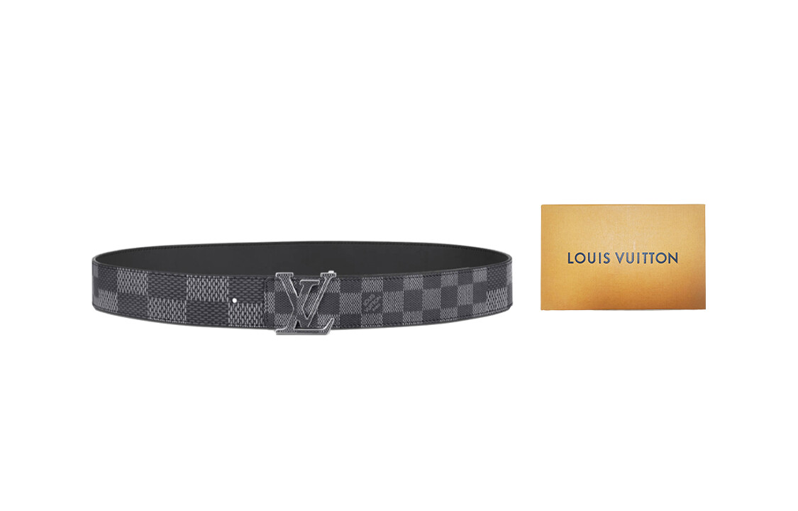 

Мужской кожаный ремень Louis Vuitton, темно-серый